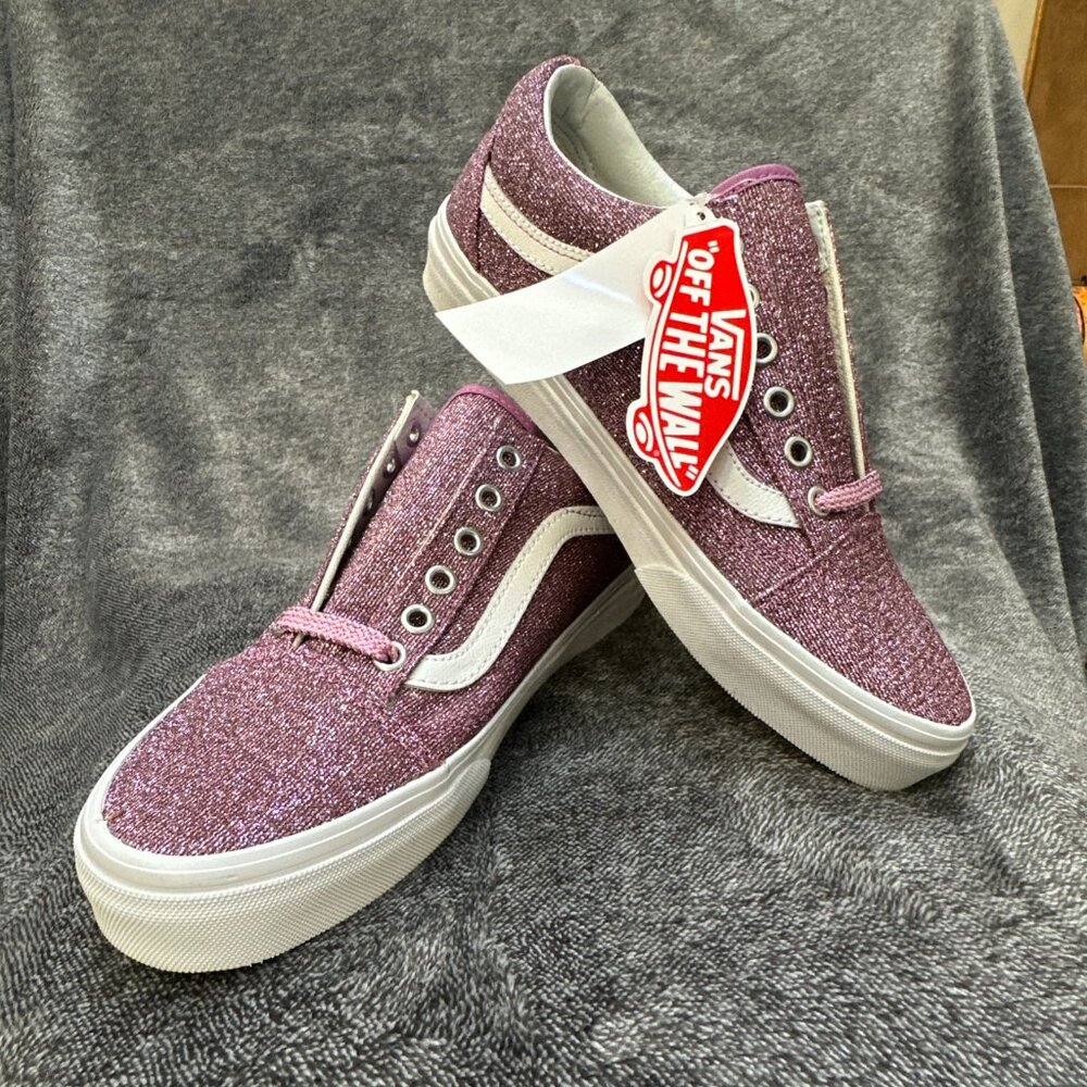 Vans Old Skool Lurex Glitter Pink Women’s 7.5 / Men’s 6 New w/ Box